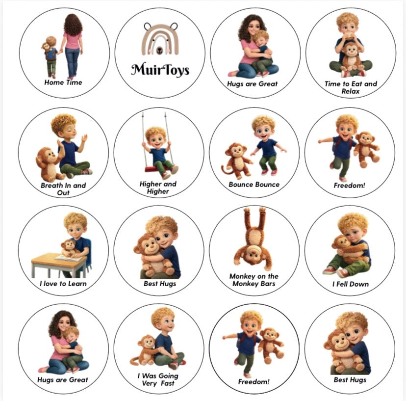 Matthew & Lenny the Lively Monkey | Sticker Sheets (Pack of 5)